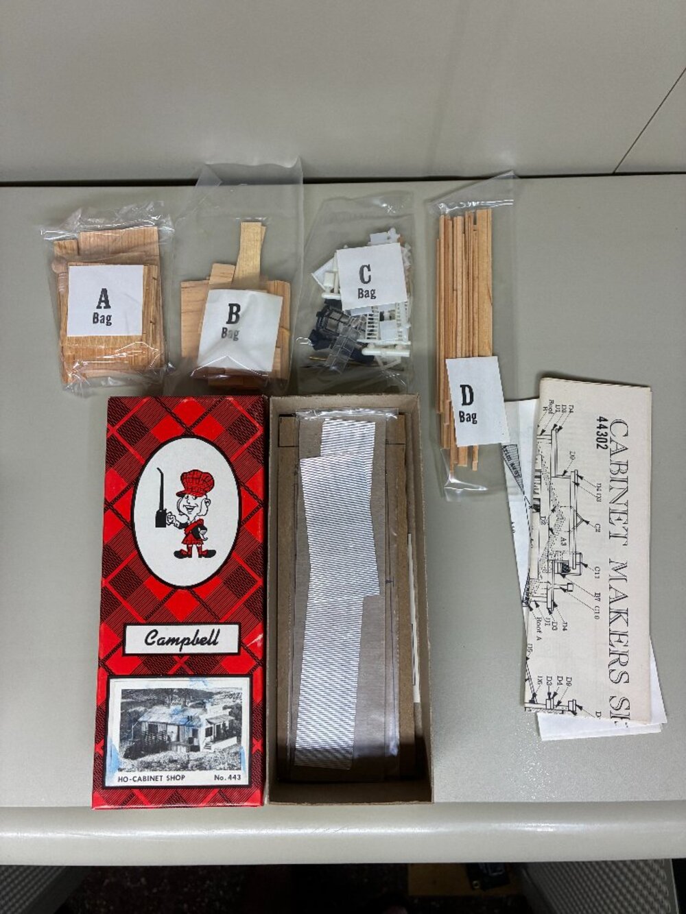 Campbell Scale Models 443 HO Cabinet Makers Shop Building Kit